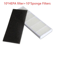 10*HEPA filter+10*Sponge Filters for chuwi ILIFE A4 Robot Vacuum Cleaner ILIFE A4s A6 A4 Cleaning Robot Vacuum Cleaner