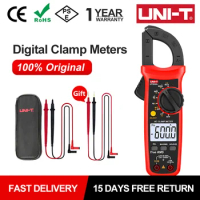 UNI T AC Current Clamp Meter UT204+ UT202A+ 600A Professional Digital Ammeter Pliers True RMS Electrical Tester NCV Auto Range