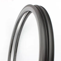 DEERACE 1 pair of SAT 50mm x 23mm 700c Carbon Road Clincher Tubeless Bicycle Rims Bike Wheel Rim NO OUTER HOLES