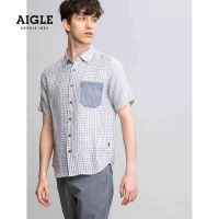 AIGLE 男 快乾短袖襯衫(AG-1PJ13A110 灰色)