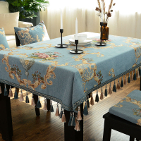 ผ้าปูโต๊ะ Chenille ผ้าปูโต๊ะกาแฟสไตล์ยุโรป ins ผ้าปูโต๊ะ   โต๊ะสี่เหลี่ยมศิลปะผ้าห้องนั่งเล่นเรียบง่ายทันสมัยสี่เหลี่ยม
