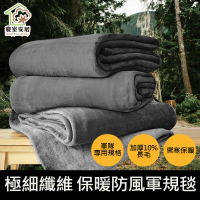 寢室安居 台灣製軍規 露營必備全防風 極細纖維複合長毛雙層軍用毯