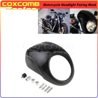 Motorcycle 5.75'' Headlight Fairing Front 5-3/4" Headlamp Cowl For Harley Sportster XL883 Iron XL1200 48 72 Dyna FXD 1973-Up