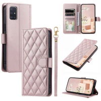 Checkered Leather Case For Samsung Galaxy A54 A34 A52 A52S A53 A23 A13 A14 A24 A73 A32 A12 A51 A71 A50 A70 A05 Flip Wallet Cover