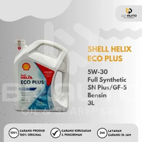 Shell Helix Eco Plus 5W-30 3L API SN Plus Oli LCGC Full Synthetic Original