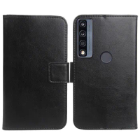 for TCL 20 R 5G / 20 AX 5G / Bremen 5G 4X 5G T601DL Solid Color Leather Flip with Card Packet bag Phone case
