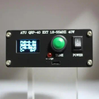 Assembed ATU QRP-40 Antenna Automatic 2.5W Minimum tuning power + 0.96 Inch OLED Display Screen 1.8-55MHz+ Cover