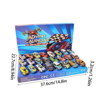 24 Days Car Toys Advent Calendar 2025 - Christmas Countdown Calendar with 24 Digital Racing Vehicles