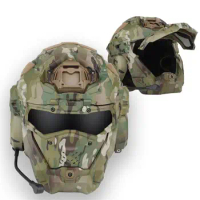 Airsoft Full Face Helmet &amp; Airsoft Mask, with Tactical Headset and Anti-Fog Fan, for Airsoft War Game Protection Gear