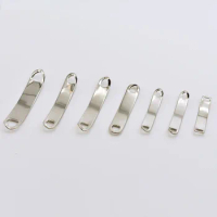 10Pcs Stainless Steel Bracelet Tags Stamping Link Blanks Rectangle Blank Bar Tag Charms Connector Fit for Bracelet Making Craft