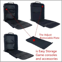 Travel Shoulder Bag for Xbox One X PS5 PS4 Controller Console Game Accessories Protective Storage Pockets