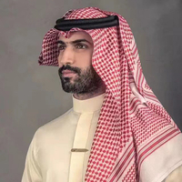 Baju Sembahyang Pakaian Lelaki Kolar Menegak Arab Dubai Oman White Jubah Panjang + Tudung Kepala + Ikat Kepala Tiga Keping Qatar
