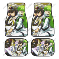 Anime Code Geass Car Accesssories Floor Mats Decoration 4-Pieces Full Set All Weather Car Front &amp; Rear Floor Mat Fit for SUV