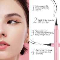 Eyeliner Black Pigmented Long Lasting Waterproof Natural Makeup Pen Liquid Eyeliner