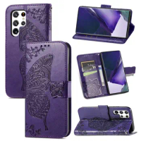 Multi Card Wallet Butterfly Phone Case For Samsung Galaxy A72 A71 A52 A51 A32 A22 A13 4G A10E A20S A21S Clasp Flip Holder Cover