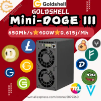 Goldshell MINI DOGE Ⅲ LTC&Doge Coin Miner 700MH/S 400W Mini doge 3 Miner With 750W PSU Than Mini dog