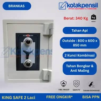 Brankas KINGSAFE 2 Laci Tahan Api | Filing Cabinet | Brankas Filling Cabinet | Brankas Kantor | Bran