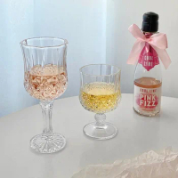 150-230ml Diamond Engraving Goblet Wine Glass Cup Crystal Glass Art Multi Purpose Whiskey Brandy Gift Family Elegant Tasting Cup