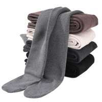 【CS22】秋冬季日本羊脂1900D保暖連身踩腳褲襪3色4入(黑色/深灰色/咖啡色)