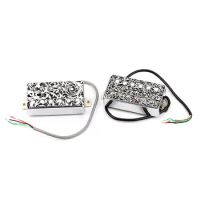 2 Pieces Alnico Humbucker Pickup with Wiring Harness Humbucker Pickup Alnico Ceremic Guitar Replaces Humbucker Guitar Pickup
