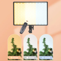 LED Video Light Panel Studio Photography Live Streaming Video Conferencing Camera Light Adjustable Brightness Color Temperature
