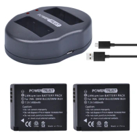 2Pcs DMW-BLG10 DMW BLG10 DMW-BLE9 BLE9 BLE9E Camera Battery+ Dual USB Charger for Panasonic Lumix DMC GF6 GX7 GF3 GF5 GX80