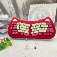 ECHOME Cat Ear Alice Mechanical Keyboard Kit Acrylic Stacking Hot Swap Custom Colorful Cute Girl Wired Office Gaming Keyboard