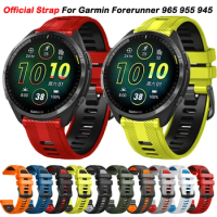 Official Silicone Strap For Garmin Forerunner 965 955 935 945 Watch Band Original Wrist Bracelet Replacement Watchband Correa