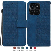 X9A X6A Etui for Huawei Honor X6a X9A X 9A Case Leather Cover for Honor X9a X8A X6A Geometric Textile Wallet Leather Phone Cases