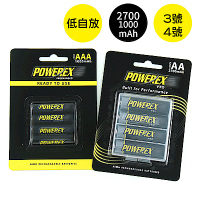 POWEREX Pro 3號+4號 低自放鎳氫充電電池