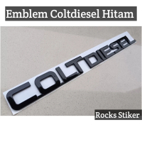 Emblem logo mobil Tulisan Coltdiesel warna Hitam Mitsubishi fuso black