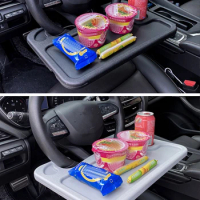 Car Table Holder Steering Wheel Car Laptop Computer Desk Mount Stand Table Eat Work Cart Drink Food Coffee Goods Holder Tray