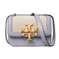 【TORY BURCH】復古拼接皮革翻蓋斜背包
