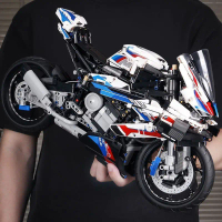 Khối Xây Dựng Tương Thích, Mô Hình Xe Máy BMW M1000RR Mới, Độ Khó Cao, Thích Hợp Cho Bé Trai, Đồ Chơ