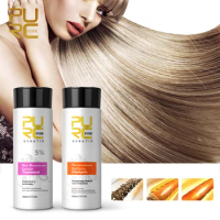 PURC 5% Brazilian Keratin Hair Treatment Repair Damage Frizz Straighten Smooth Shiny Hair Care