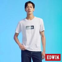 EDWIN 再生系列 刺繡BOX LOGO短袖T恤-男款 白色