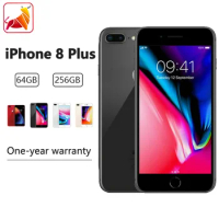 Original Apple iPhone 8 Plus 64GB/ 256GB ROM 5.5 "IPS LCD iOS 4G LTE RAM 3GB Hexa Core 12MP Fingerprint Smartphone