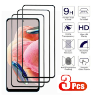 3Pcs 9H Anti-Burst Tempered Glass For Xiaomi Redmi 12C 12 Screen Protector Redmi Note 12 Pro Plus 12T Full Protective Film Cover