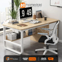 Meja Kerja Kayu/Meja Kantor Dengan Laci/Meja Belajar/Meja Komputer/PC