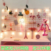 網格掛架玩具貨架物品架置物架多肉植物展示架鐵絲網裝飾墻面房間