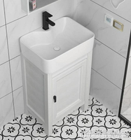 浴室櫃小戶型衛生間洗臉盆池落地式轉角迷你窄長型洗手盆櫃組合