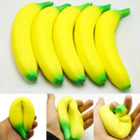 Anti-Stress Squishy Banana Toys Slow Rising Squishy Fruit Squeeze Toy Funny Stress Reliever Reduce Pressure Prop