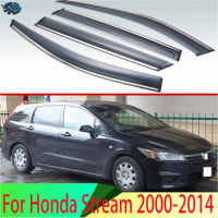 For Honda Stream 2000-2014 Plastic Exterior Visor Vent Shades Window Sun Rain Guard Deflector 4pcs