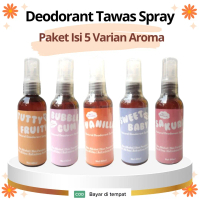 Deodorant Tawas Spray Paket Isi 6 atau 5 Varian Aroma 60ml Membantu Mengatasi Bau badan dan Bau Keti