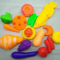 Unisex Finished Goods Plastic Toys Simulation Food Fruit Persimmon Arowana Holland Bean Peanut Ham Horn Bag Strawberry Carrot