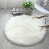 30x30cm Soft Plush Rugs Artificial Sheepskin Carpet Mat Bedroom Warm Rugs Long Hair Seat Cushion Cover Floor Mat