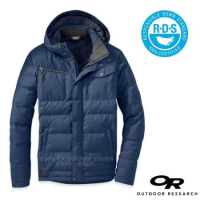 【Outdoor Research】男新款 WHITEFISH 抗風耐磨防潑水保暖羽絨夾克外套/243070 藍