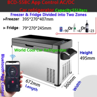 55L Alpicool Auto Car Refrigerator 12V Compressor Portable Freezer Fridge Quick Refrigeration Home Outdoor Picnic Cooler