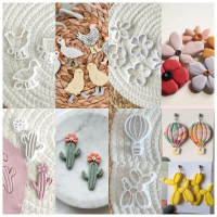 {KANSI Enterprise]   Flower Balloons Polymer Clay Cutter Chicken/Duck Soft Pottery Mold DIY Ceramic 