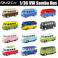 โตโยต้าทีม T1 VW Samba-Bus จำลองรถหล่อ RMZ CITY รุ่นโลหะโลหะผสมหล่อ 5 นิ้วดึงกลับคอลเลกชันไอเดียของข